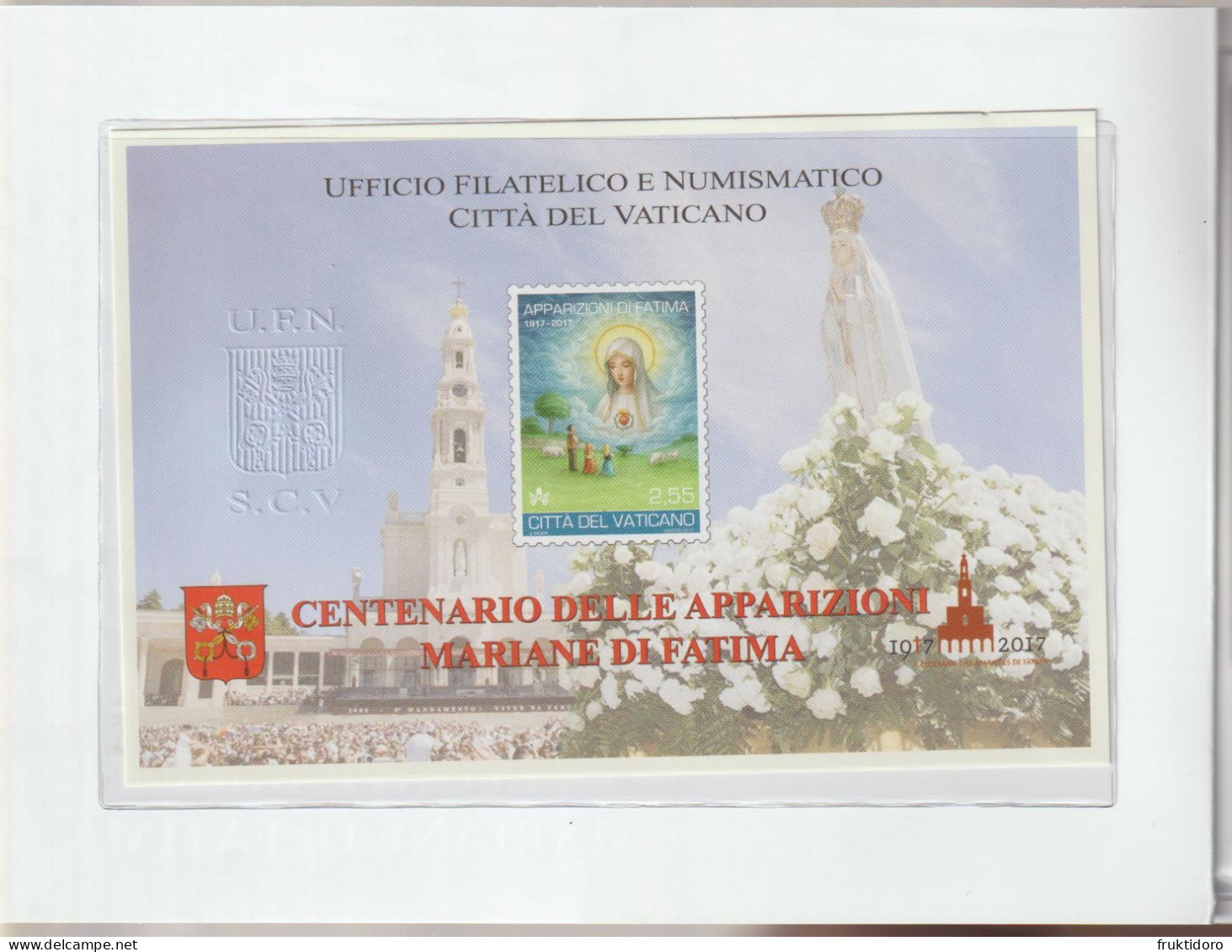 Philatelic-numismatic Cover Vatican City 2017 Centenary Of The Apparitions In Fatima - EUR 2.00 Coin - Vaticaanstad