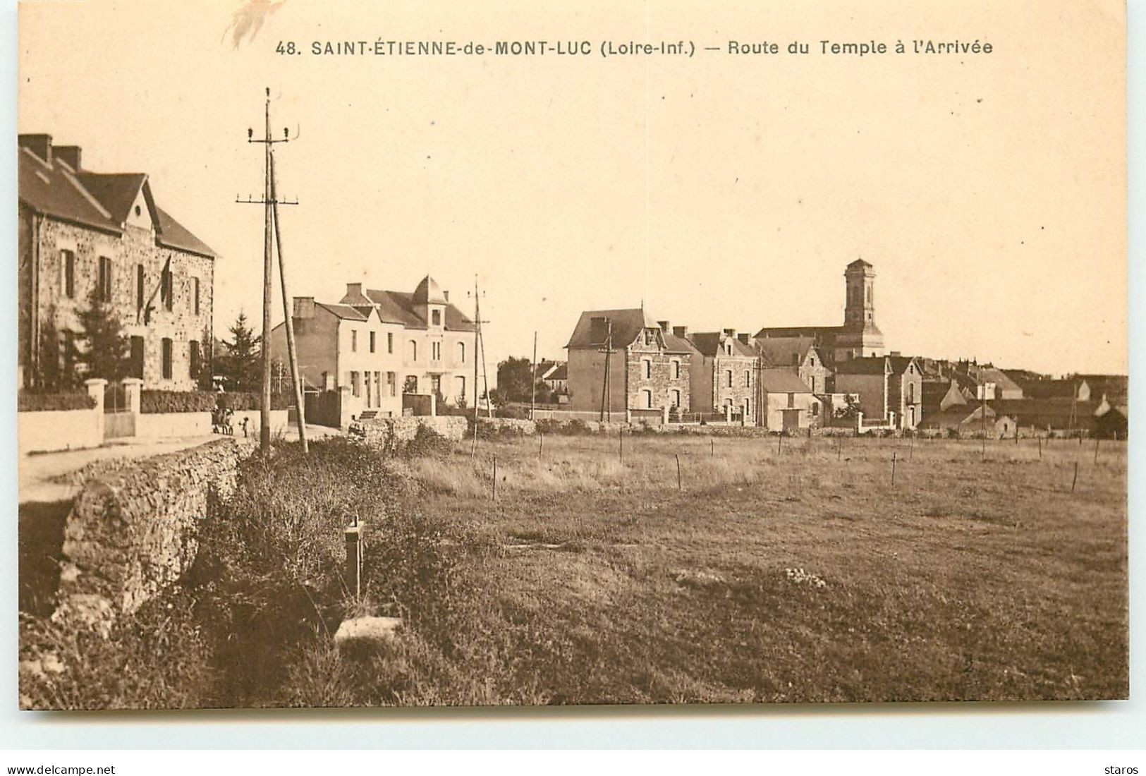 SAINT-ETIENNE-DE-MONT-LUC - Route Du Temple à L'Arrivée - Saint Etienne De Montluc