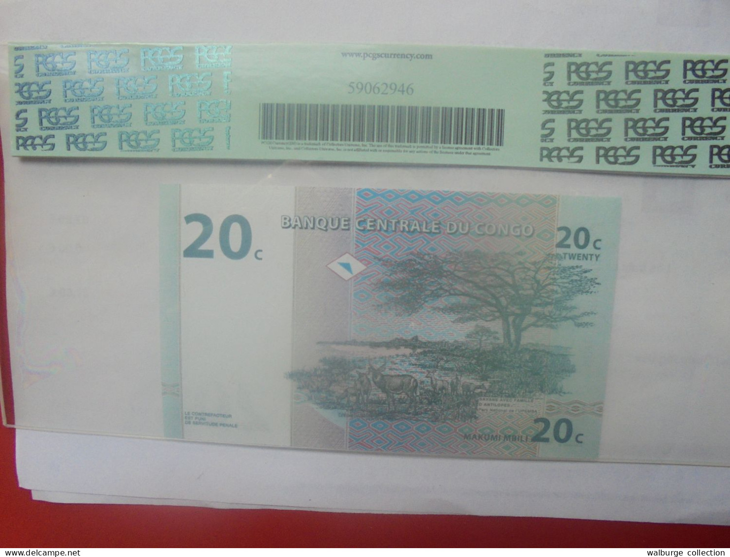 CONGO 20 Centimes 1997 Neuf Avec GRADE (B.33) - Democratische Republiek Congo & Zaire