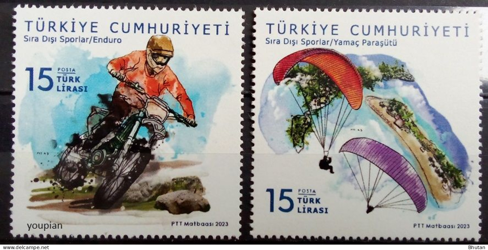 Türkiye 2023, Unusual Sports, MNH Stamps Set - Ongebruikt