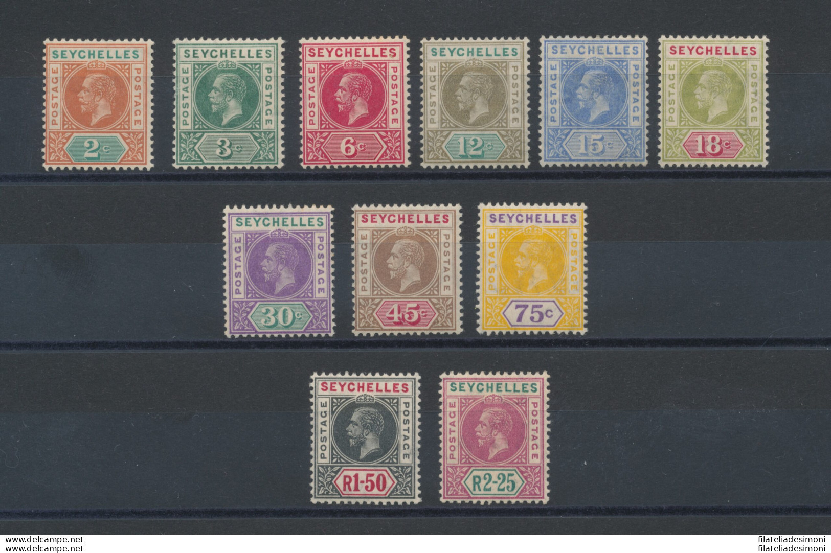 1917-22 - Seychelles - SG 82/97 - 11 Valori , MLH*- MNH** - Not Completely Set - Other & Unclassified