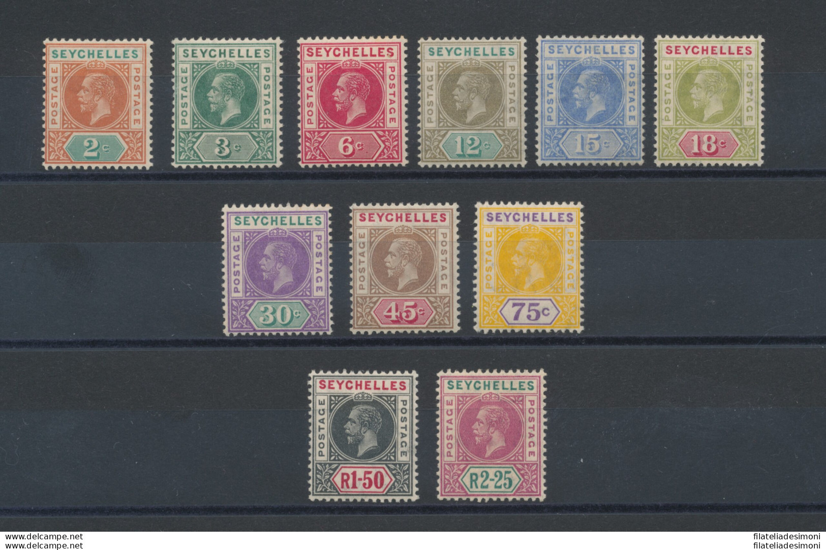 1917-22 - Seychelles - SG 82/97 - 11 Valori , MLH*- MNH** - Not Completely Set - Autres & Non Classés