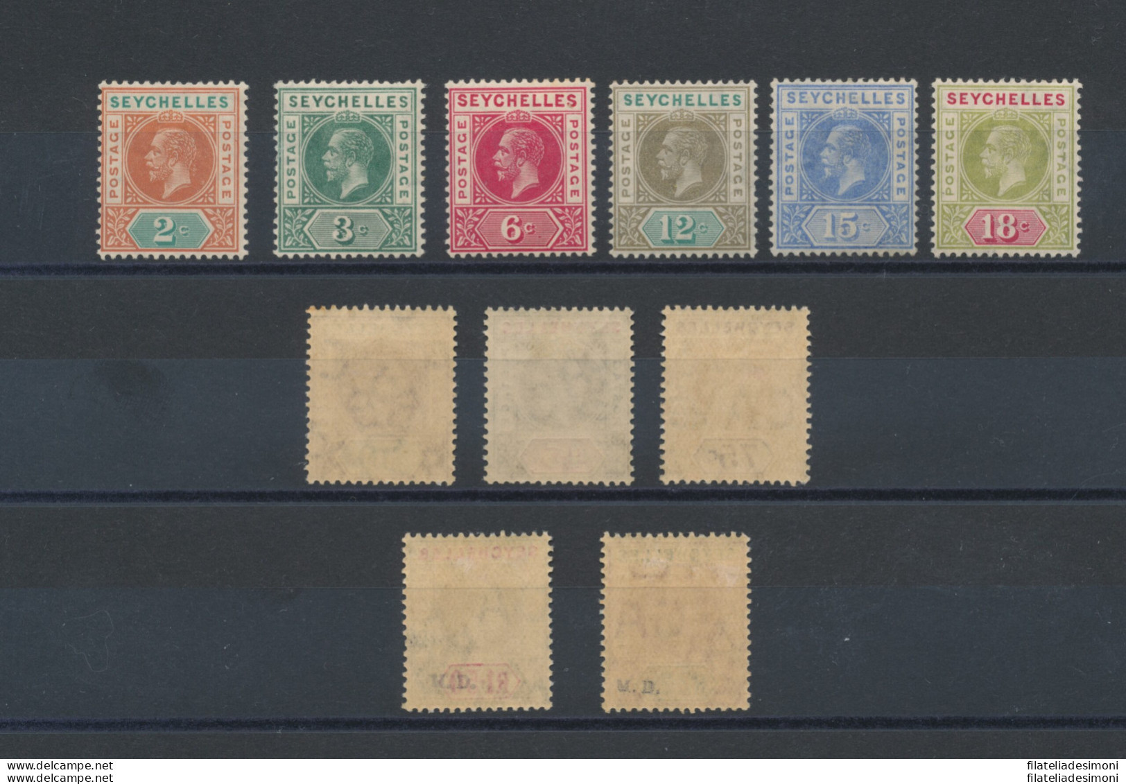 1917-22 - Seychelles - SG 82/97 - 11 Valori , MLH*- MNH** - Not Completely Set - Other & Unclassified