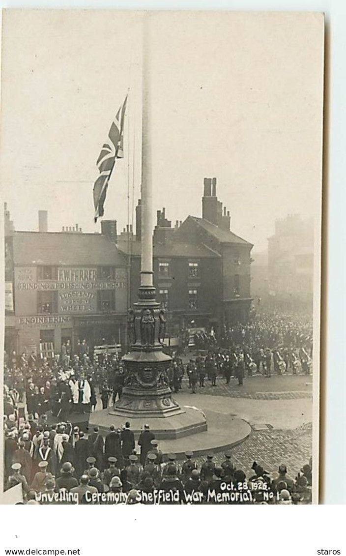 SHEFFIELD War Memorial - Unveiling Ceremony - Sheffield
