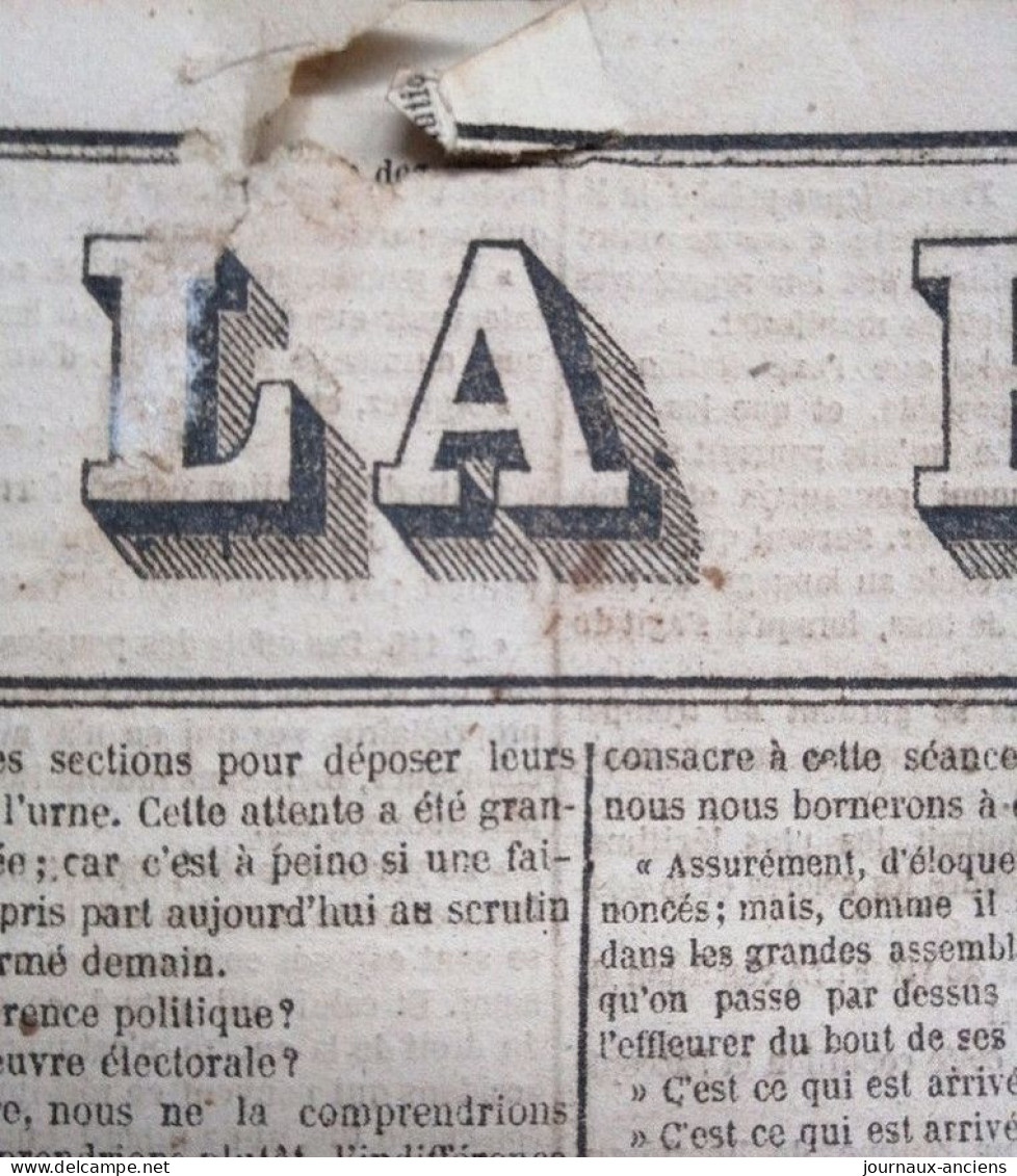 1848 THÉOPHILE GAUTIER - THÉÂTRE - LA PRESSE Du 24 AVRIL 1848 - GOUVERNEMENT PROVISOIRE - 1800 - 1849