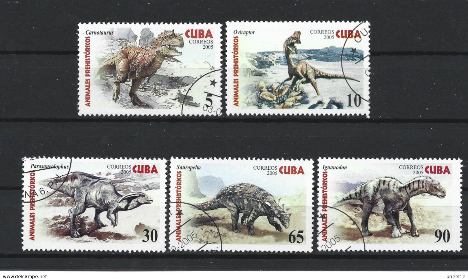 Cuba 2005 Prehistoric Fauna Y.T. 4225/4229 (0) - Oblitérés