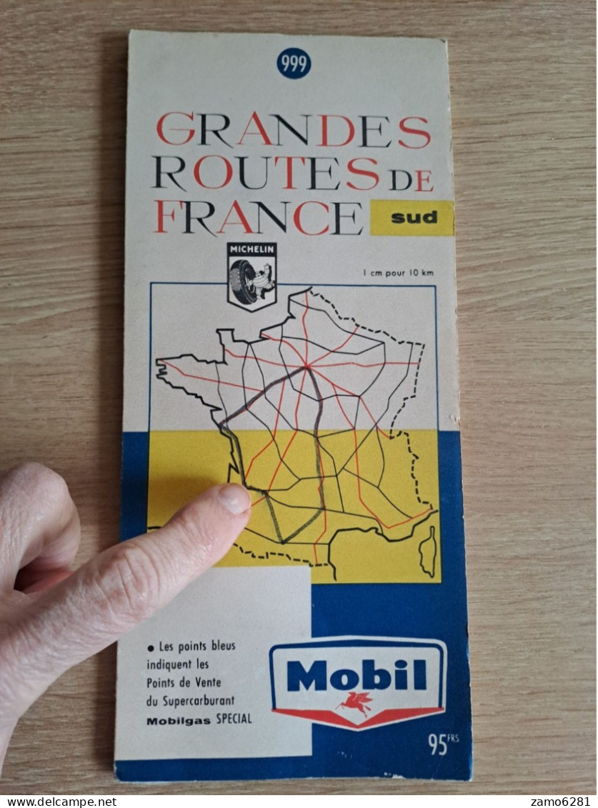 Cartes Michelin-Mobil - Grandes routes de France Nord/Sud (le lot)