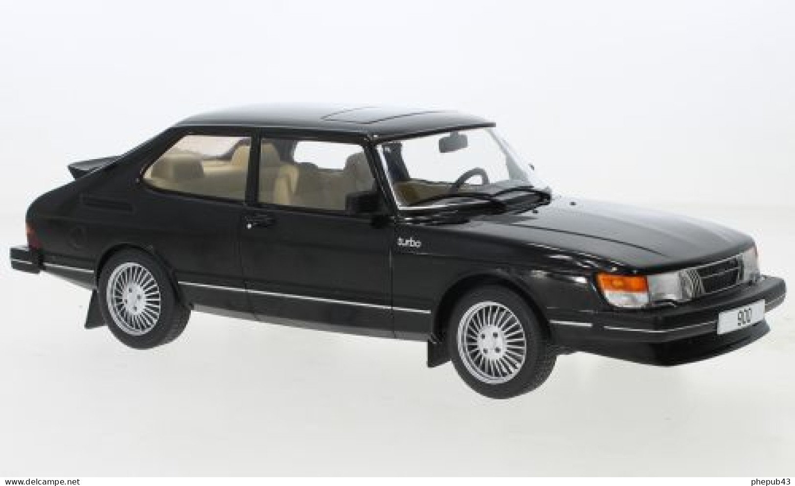 Saab 900 Turbo - 1981 - Black - Model Car Group (1:18) - Otros & Sin Clasificación