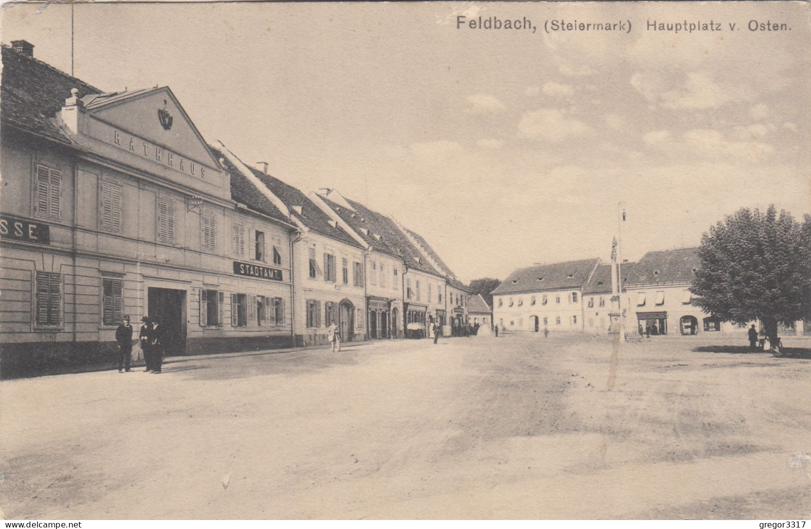 E4804) FELDBACH - Steiermark - Hauptplatz Von Osten - Rathaus - Stadtamt - Alt !! 1915 K.K. Militär Zensur Villach - Feldbach