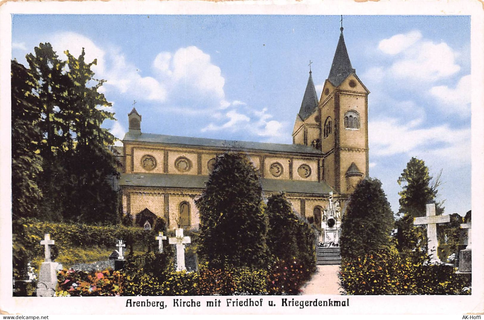 Arenberg Bei Koblenz Kirche Mit Friedhof U. Kriegerdenkmal Ngl (1825) - Arnsberg