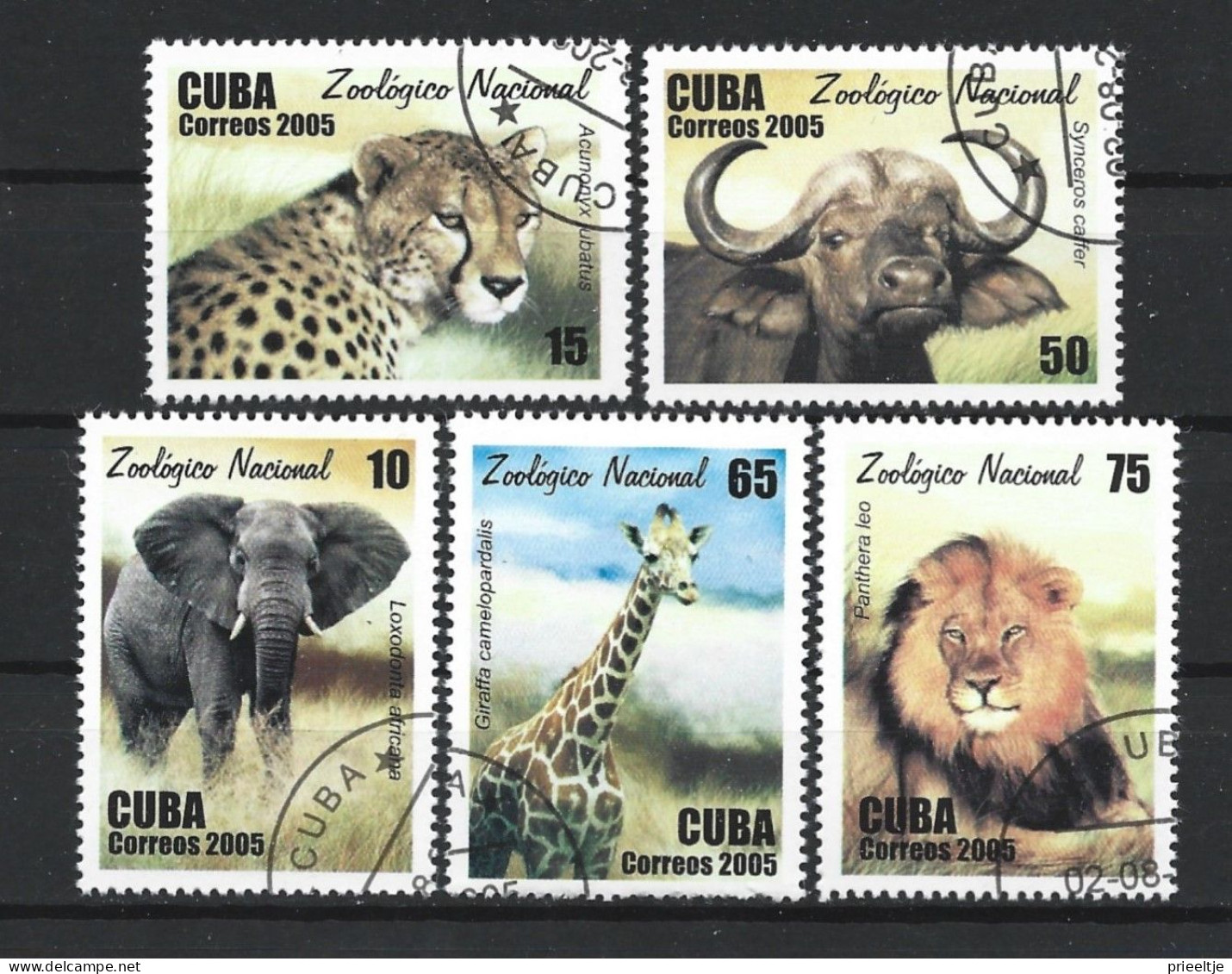 Cuba 2005 Animals Y.T. 4262/4266 (0) - Used Stamps