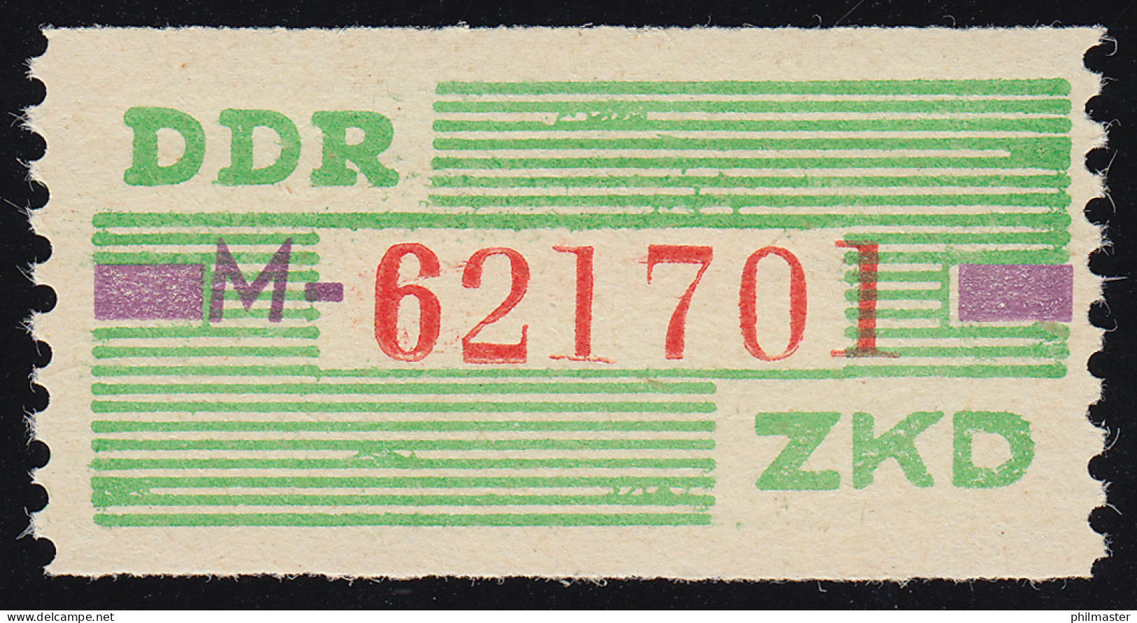 24-M Dienst-B, Billet Rot Auf Grün, ** Postfrisch - Neufs