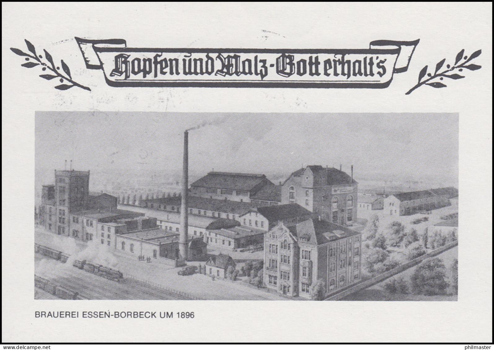 PP 106 Ausstellung POSTHORN 1986 Brauerei Borbeck, SSt Essen Posthorn 27.4.1985 - Privé Briefomslagen - Ongebruikt