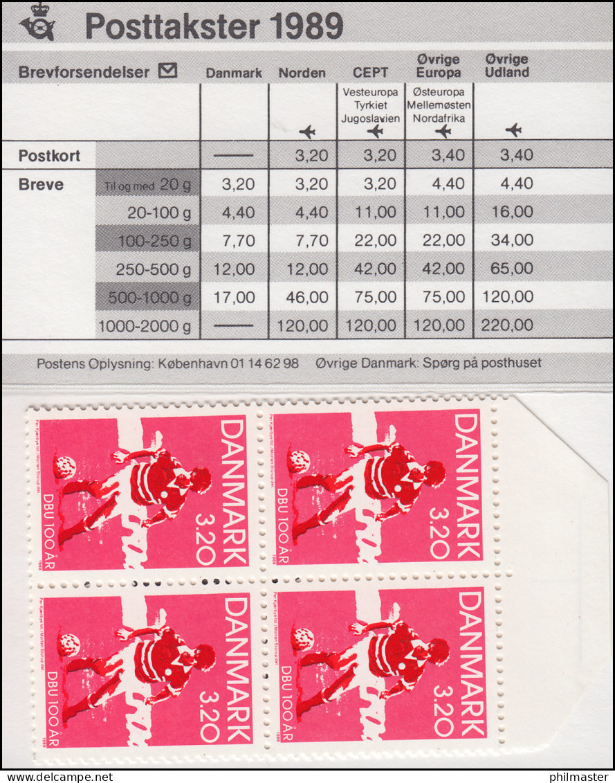 Dänemark Markenheftchen 945 Dänische Ballspiel-Union (DBU), ** Postfrisch - Booklets