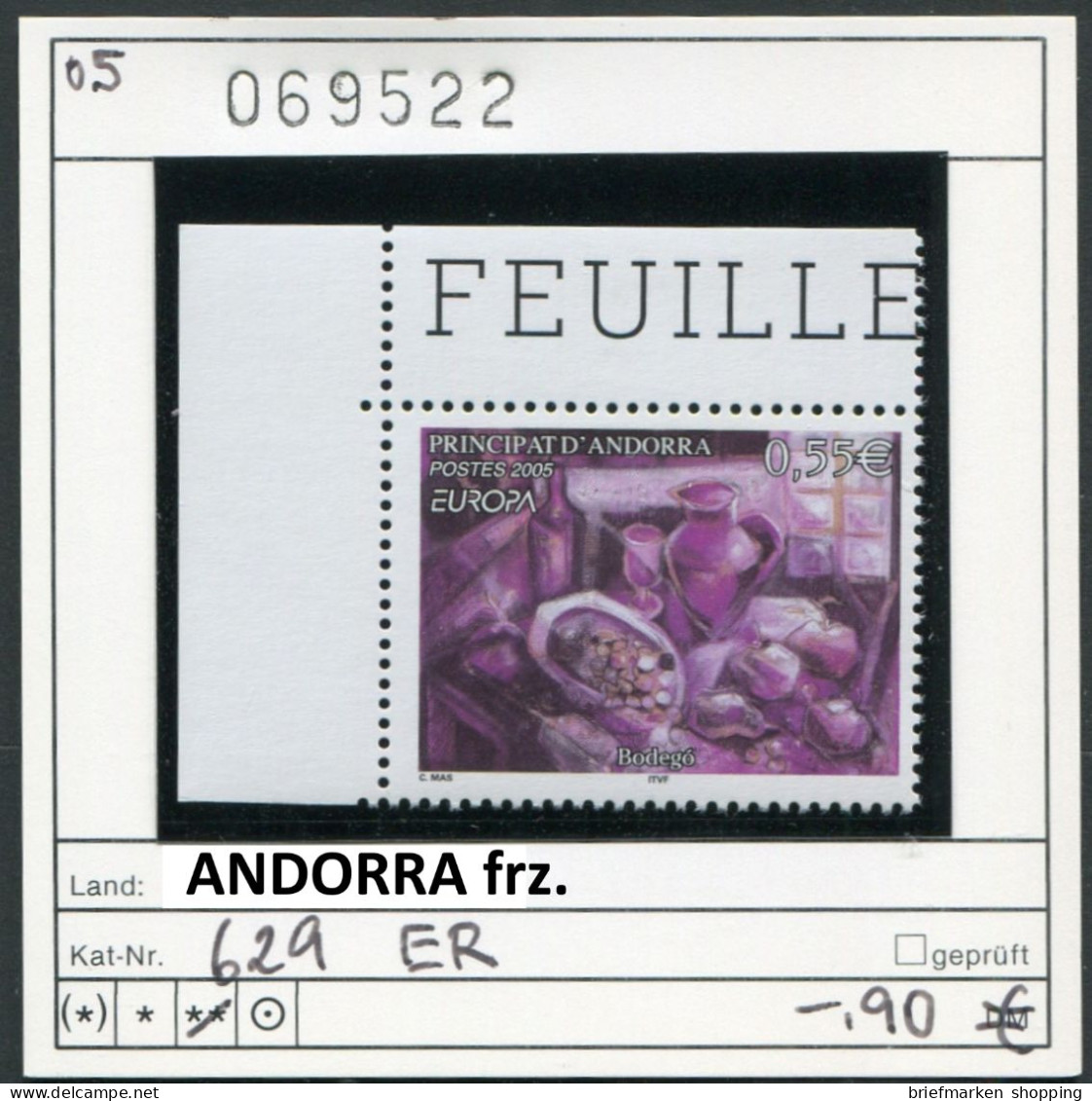 Andorra 2005 - Andorre Francaise 2005 - Europa 2005 - Michel 629 ** Mnh, CEPT 2005 - Yvert 608 - Unused Stamps