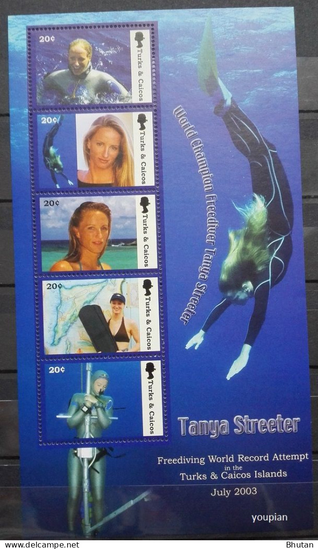 Turks And Caicos Islands 2003, Tanja Streeter, MNH S/S - Turks & Caicos (I. Turques Et Caïques)