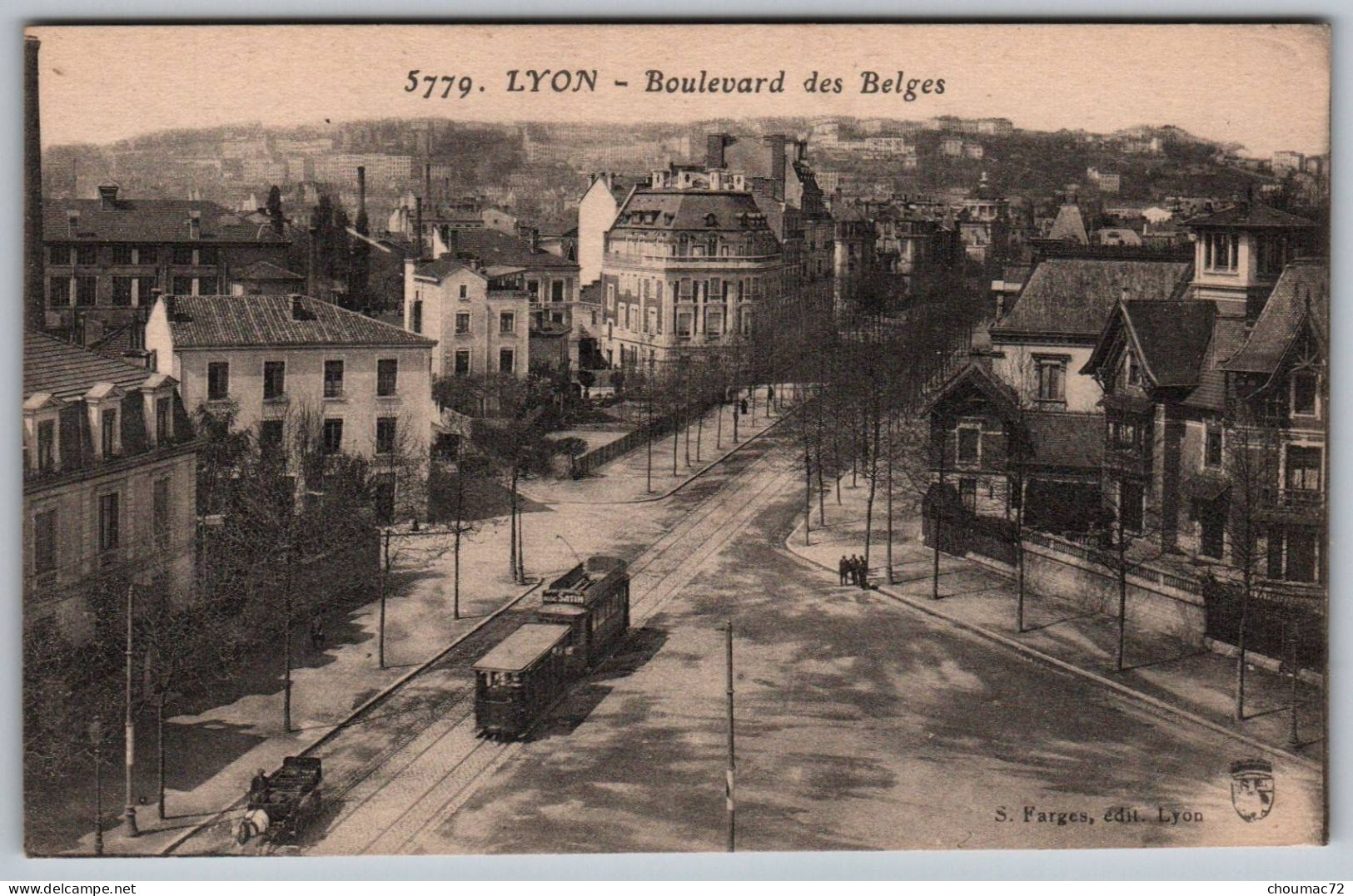 (69) 191, Lyon 6°, Farges édit 5779, Boulevard Des Belges, Tramway - Lyon 6