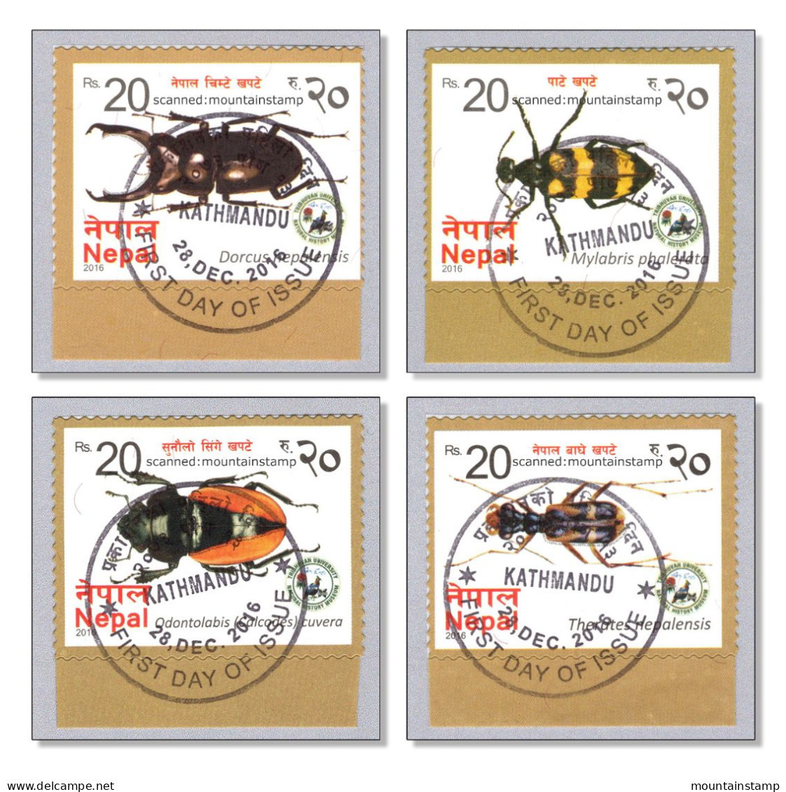 Nepal 2016 Insekten Käfer - Insects Beetles - Insectes Coléoptères - Coleotteri Insetti - First Day Of Issue - Nepal