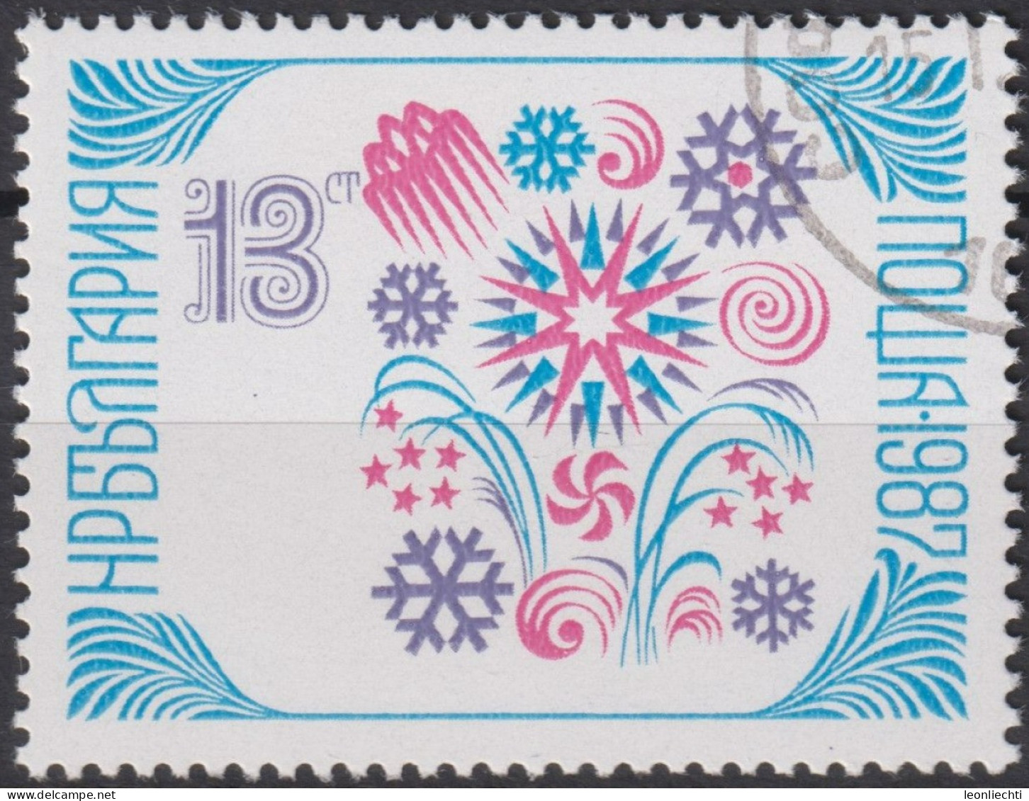 1986 Bulgarien ° Mi:BG 3516, Sn:BG 3206, Yt:BG 3046, New Year 1987 - Oblitérés