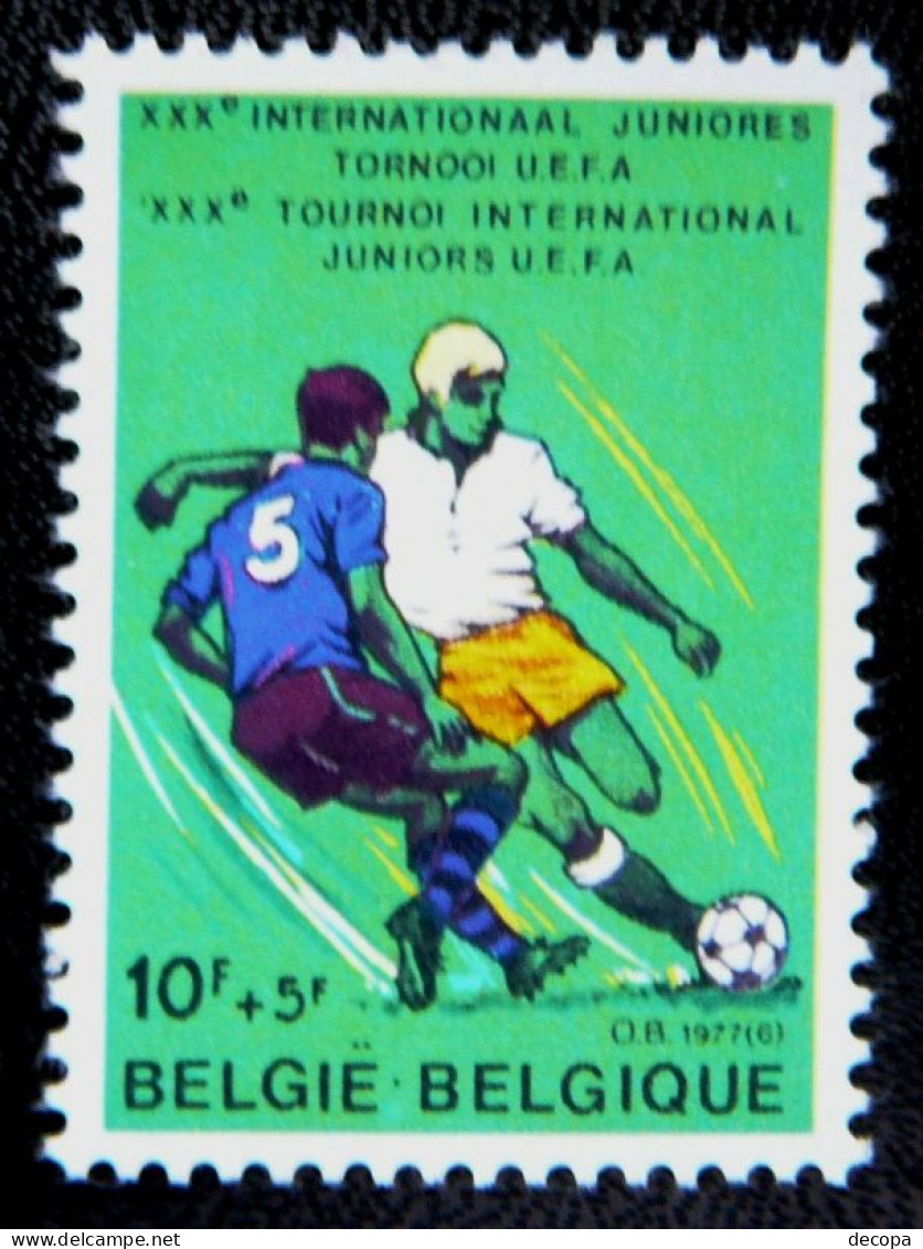(dcbpf-023) Belgium UEFA Juniores Tournement  MNH   Mi   1903   1977 - Europei Di Calcio (UEFA)