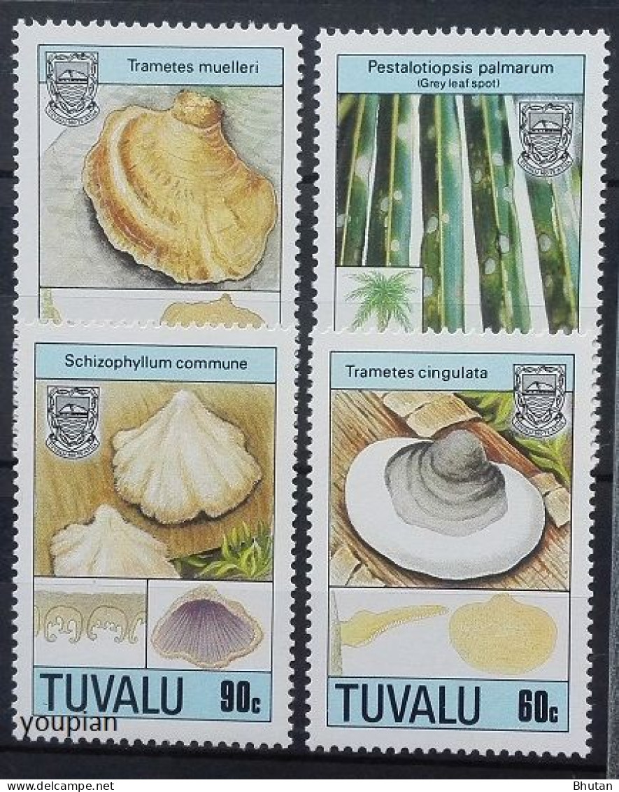 Tuvalu 1989, Mushrooms, MNH Stamps Set - Tuvalu