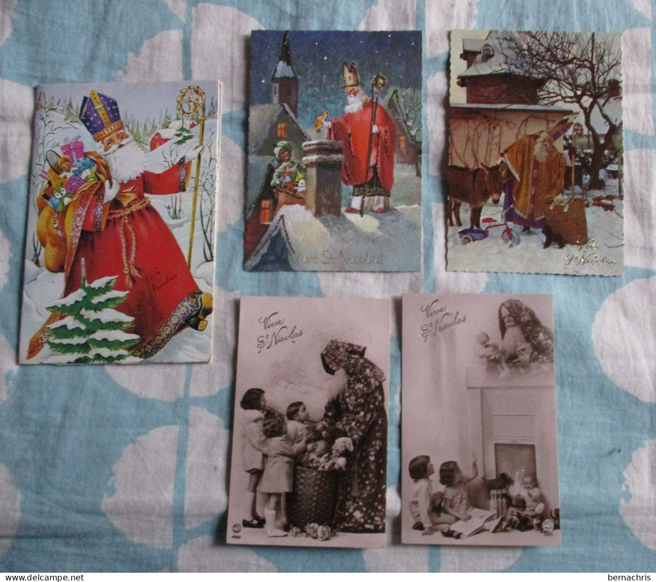 LOT DE 5 CARTES DE  VIVE ST- NICOLAS - Nikolaus