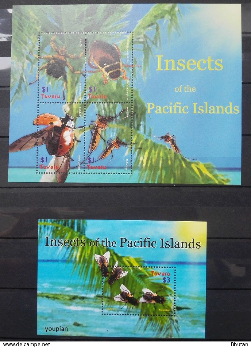 Tuvalu 2005, Insects Of The Pacific Islands, Two MNH S/S - Tuvalu