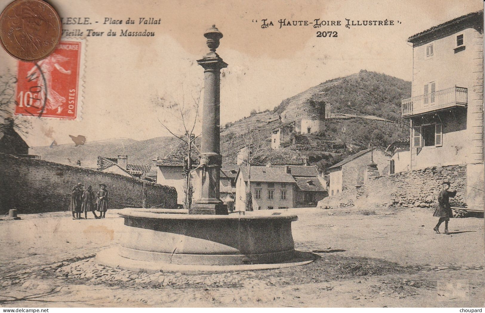 43 - Carte Postale Ancienne De  BLESLE   Place Du Vallat - Blesle