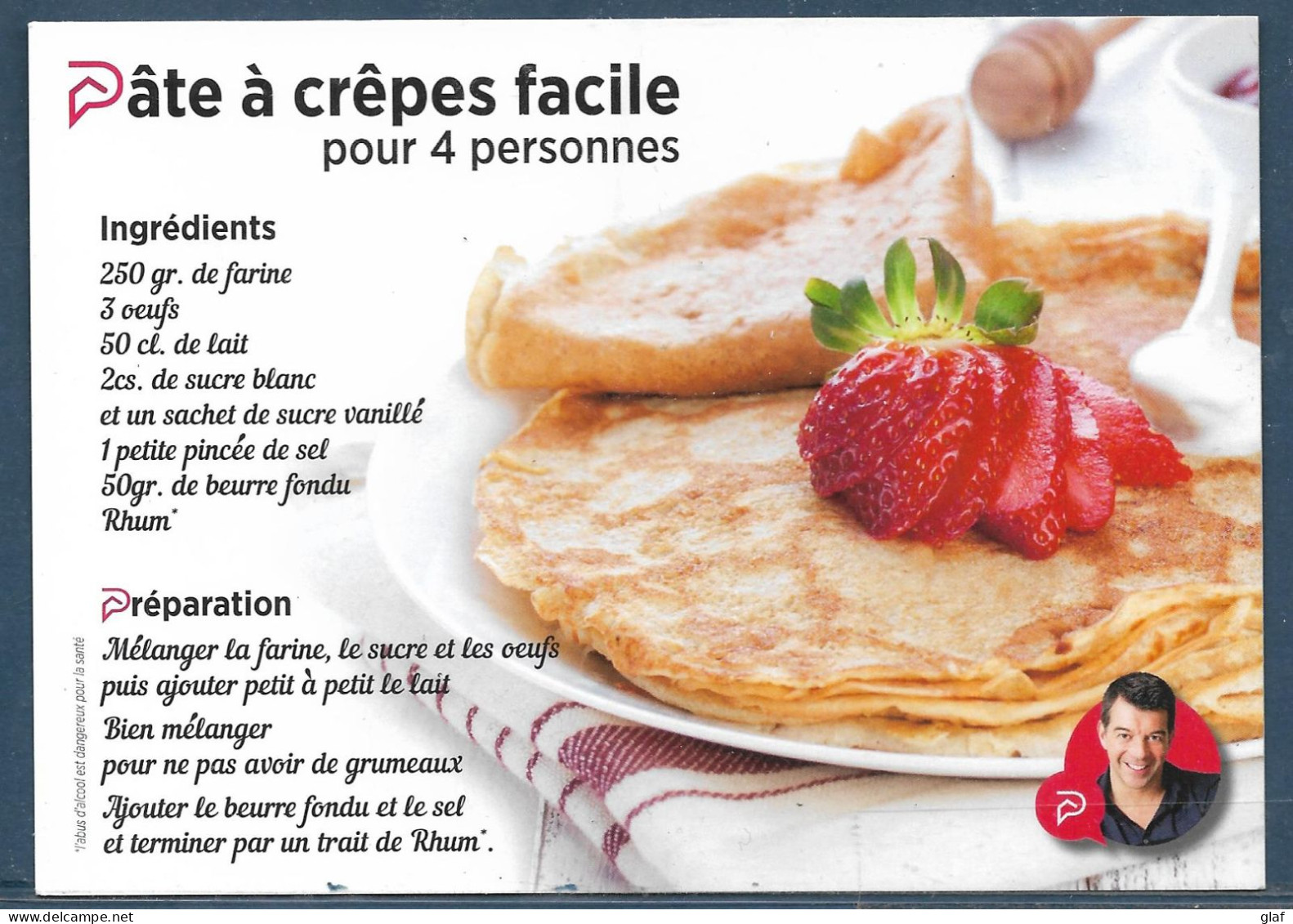 Simili Entier "Stéphane Plaza" (agence Immobilière Sanary - Six-Fours) Avec Recette Des Crêpes Au Recto - Pseudo-entiers Privés