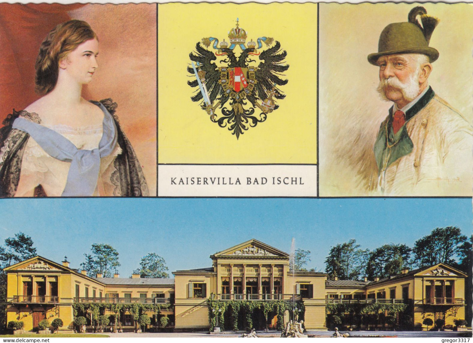 E4830) KAISERVILLA BAD ISCHL - Kaiser Franz Joseph I - Kaiserin Elisabeth - Nach Gemälde - Wappen - Bad Ischl