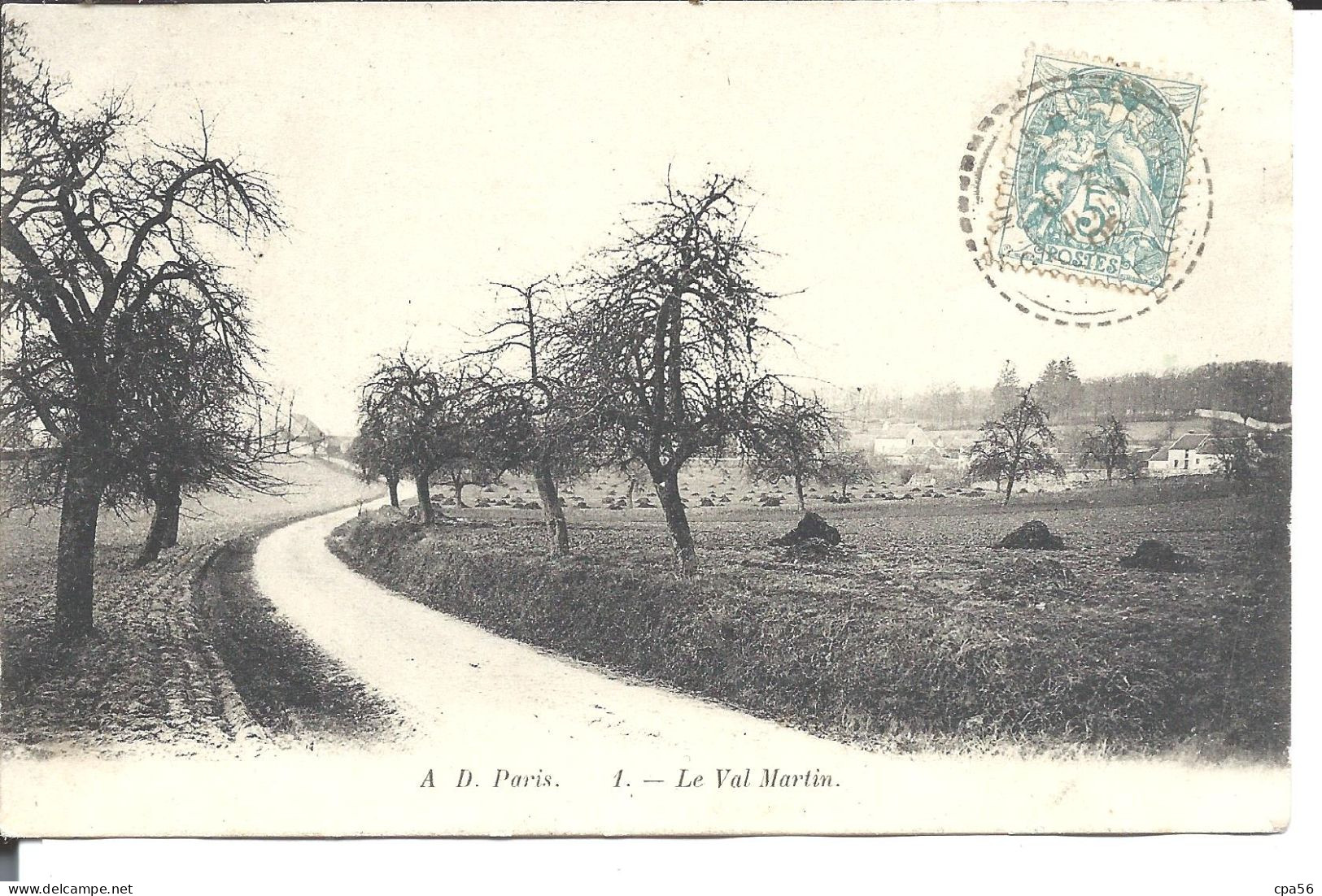 SAINT-NOM La BRETECHE - Plaine Et Hameau Le VAL MARTIN 1905 - St. Nom La Breteche