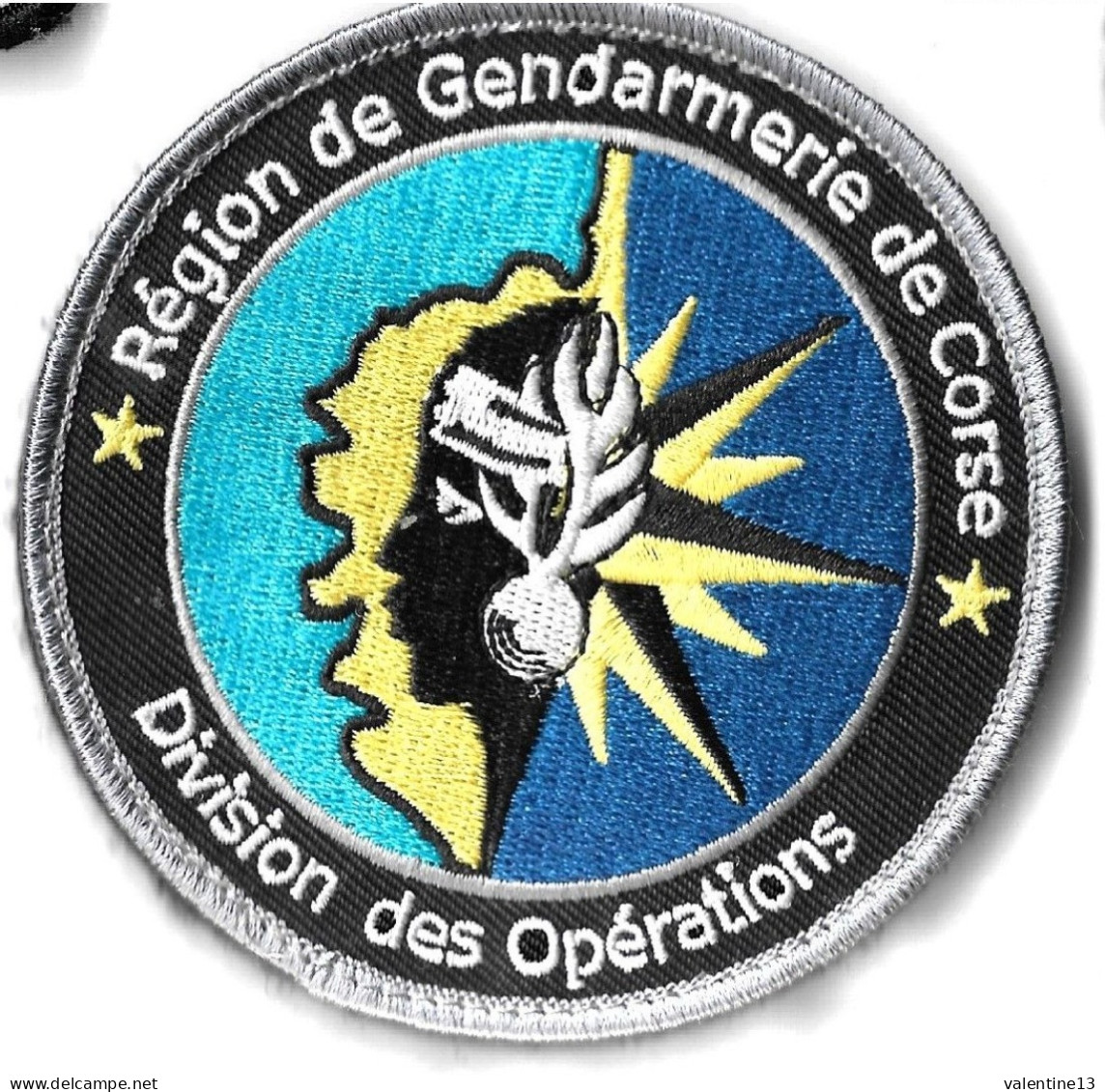 Ecusson  GENDARMERIE DE CORSE NATIONALE DIVISION DES OPERATIONS - Police