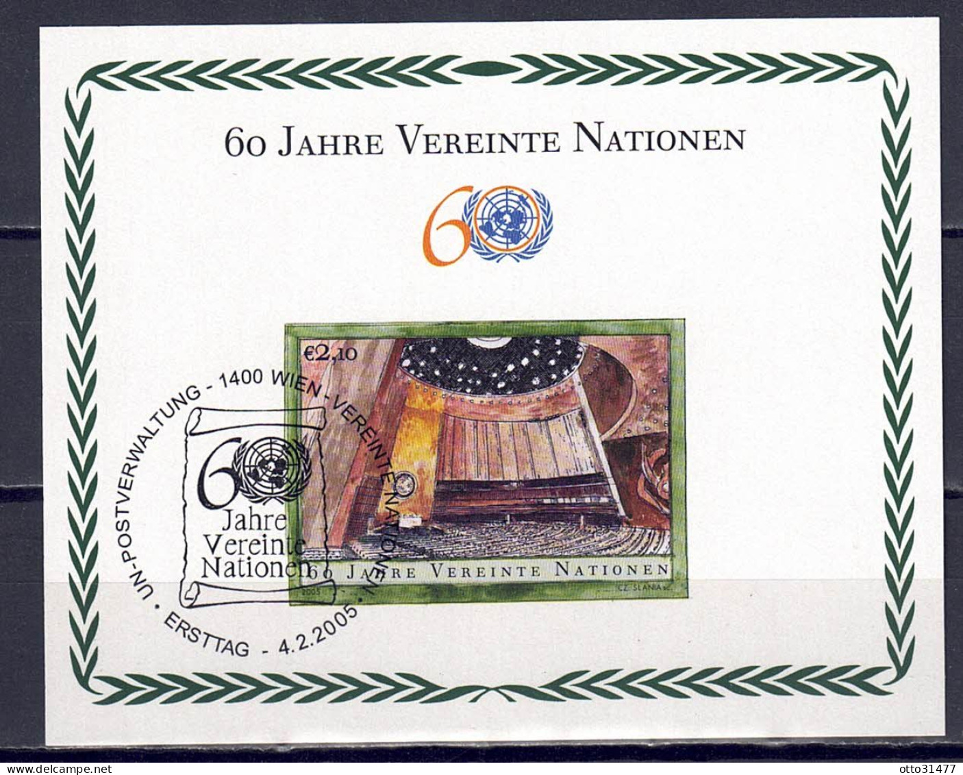 UNO Wien 2005 - 60 Jahre UNO, Block 19, Gestempelt / Used - Used Stamps