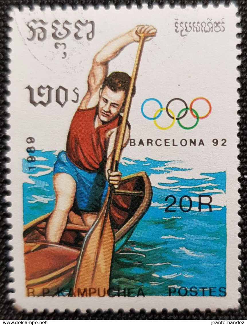 Cambodge 1989 Olympic Games - Barcelona 1992, Spain   Stampworld N° 1064 - Kambodscha