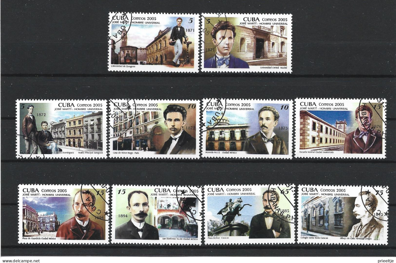 Cuba 2005 Jose Marti  Y.T. 4281/4290 (0) - Used Stamps