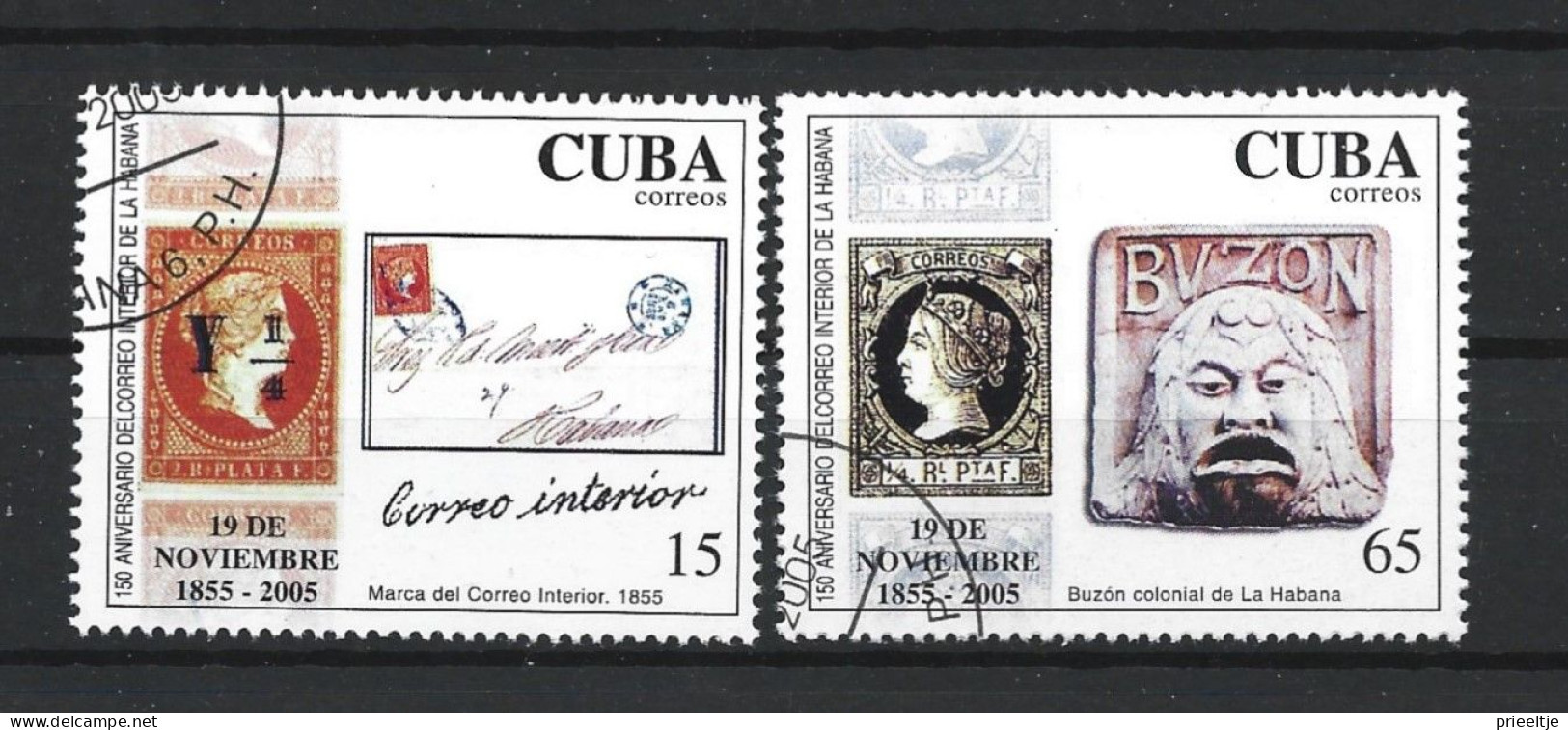 Cuba 2005 Havana Postal Services 150th Anniv. Y.T. 4297/4298 (0) - Usados