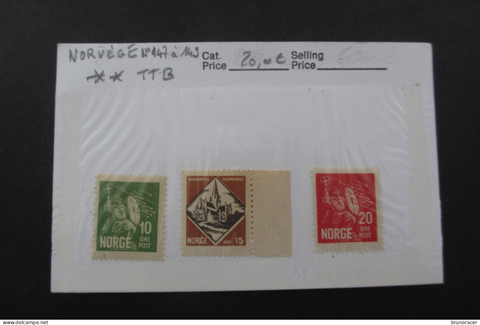 NORVEGE N°147 à 149  NEUF** TTB COTE 20 EUROS VOIR SCANS - Unused Stamps