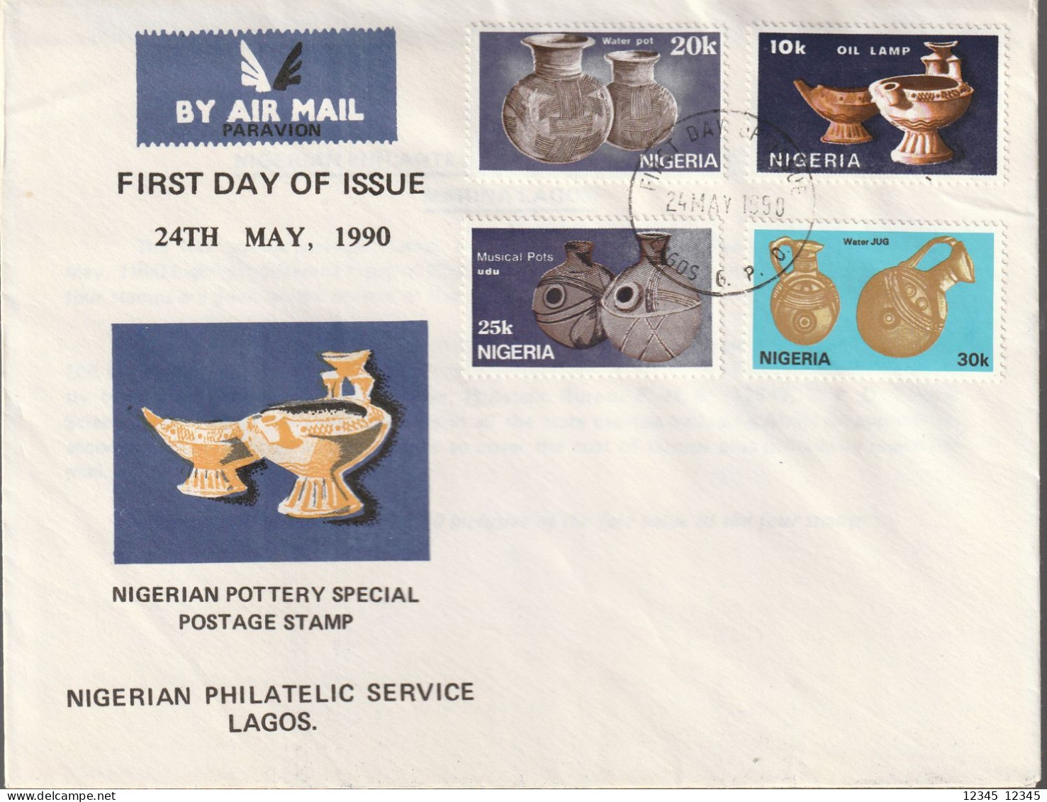 Nigeria 1990, FDC Unused, Ceramics - Nigeria (1961-...)