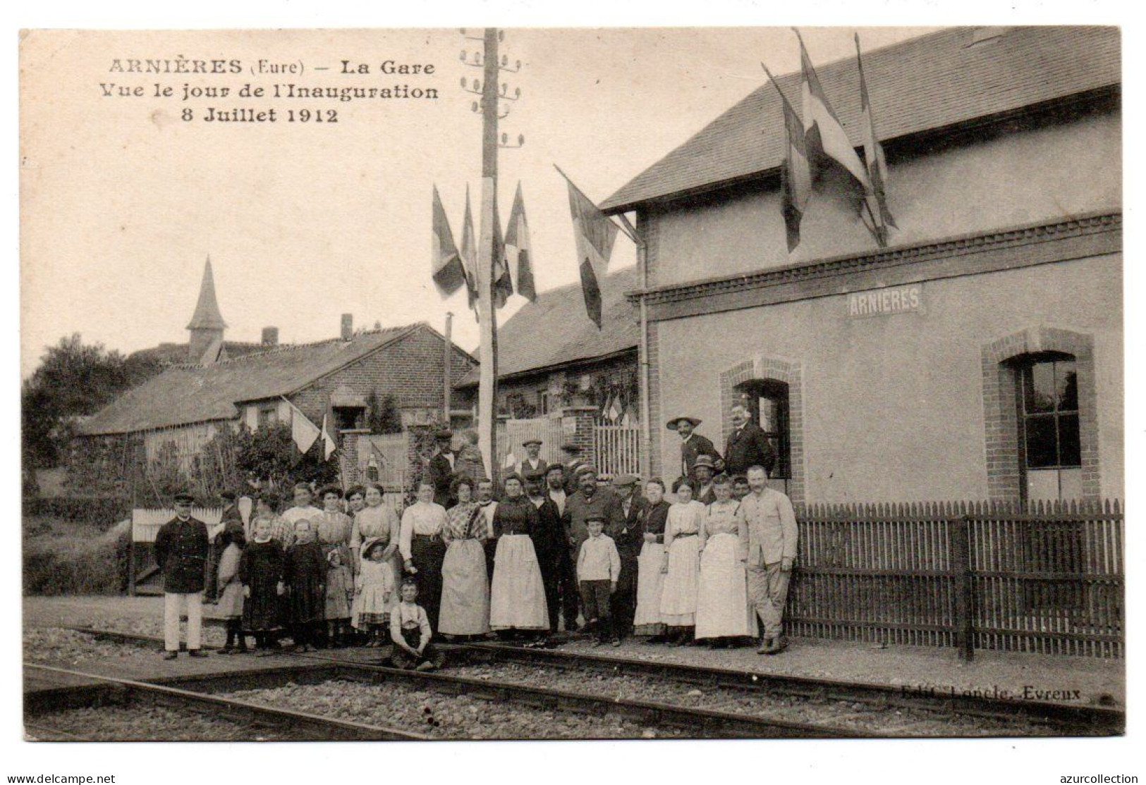 La Gare Vue Le Jour De L'inauguration. 8 Juillet 1912 - Arnières