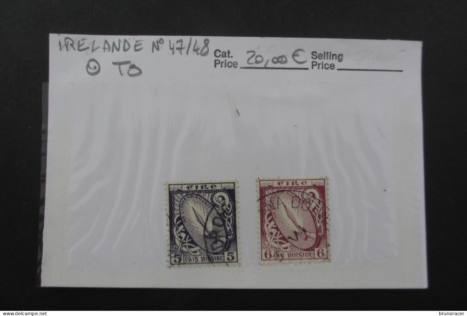 IRELANDE N°47/48 Oblit. TTB COTE 20 EUROS VOIR SCANS - Used Stamps