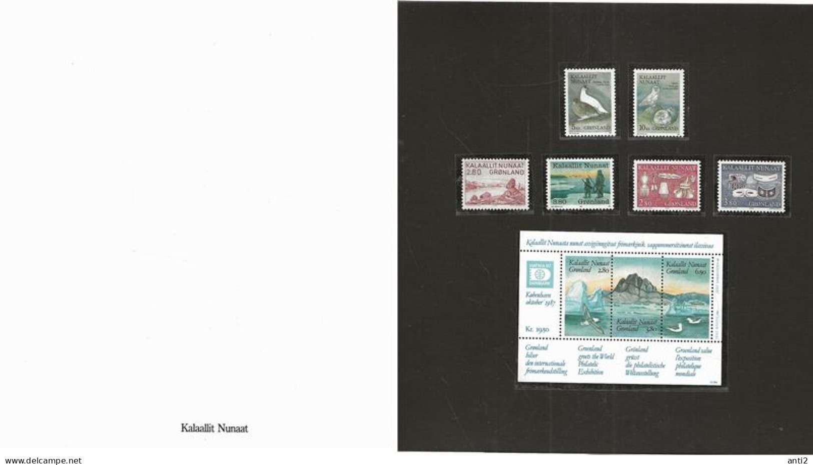Greenland  1987  Folder With Stamps Issued 1987 Before The CEPT's 13. Conference In Copenhagen, Mint Stamps - Covers & Documents