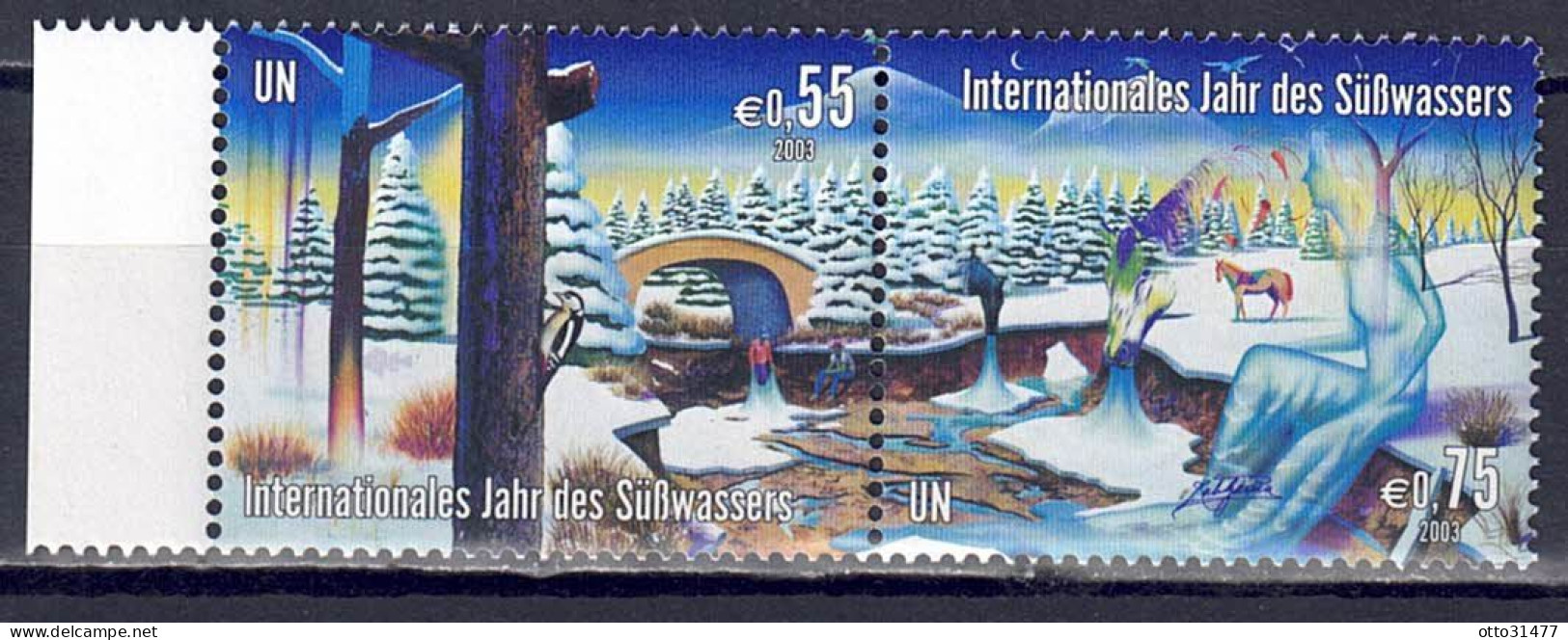 UNO Wien 2003 - Jahr Des Süßwassers, Nr. 393 - 394 Zd., Postfrisch ** / MNH - Ongebruikt