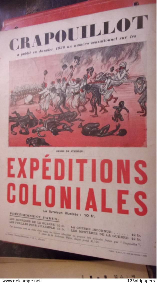 Le Crapouillot LES 200 FAMILLES 1936 ILLUSTRATION STEINLEIN EXPEDITIONS COLONIALES FINANCES - Politik