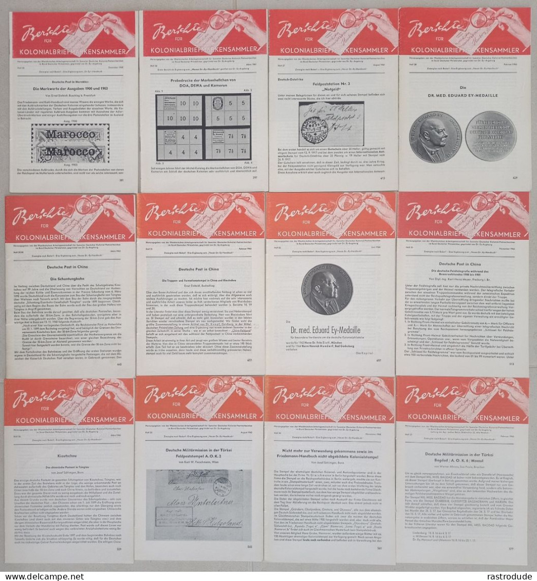 1948-1980 SAMMLUNG RUNDBRIEF BERICHTE FÜR KOLONIALBRIEFMARKEN-SAMMLER - SELTEN - Colonies Et Bureaux à L'Étranger