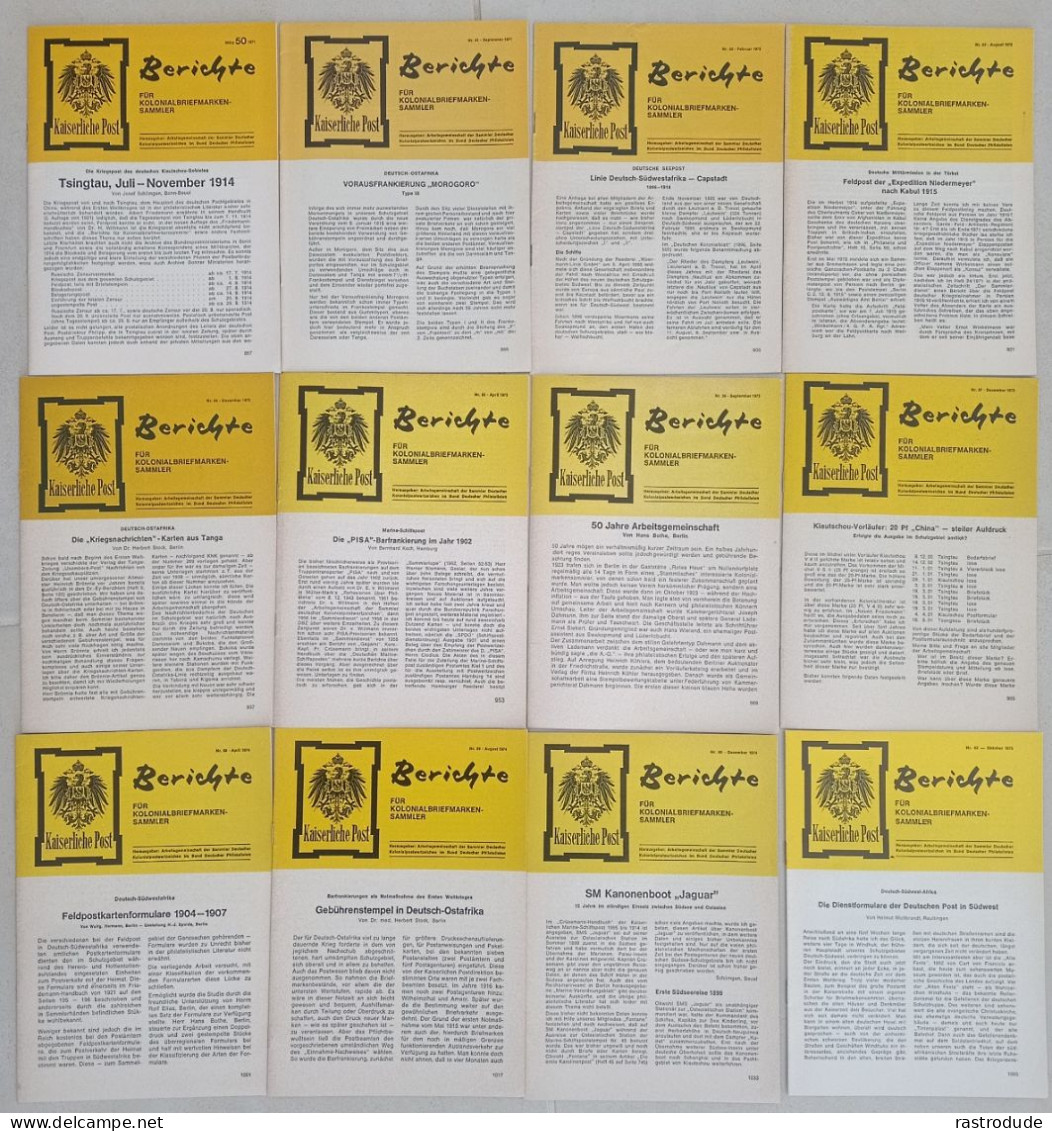 1948-1980 SAMMLUNG RUNDBRIEF BERICHTE FÜR KOLONIALBRIEFMARKEN-SAMMLER - SELTEN - Colonies Et Bureaux à L'Étranger