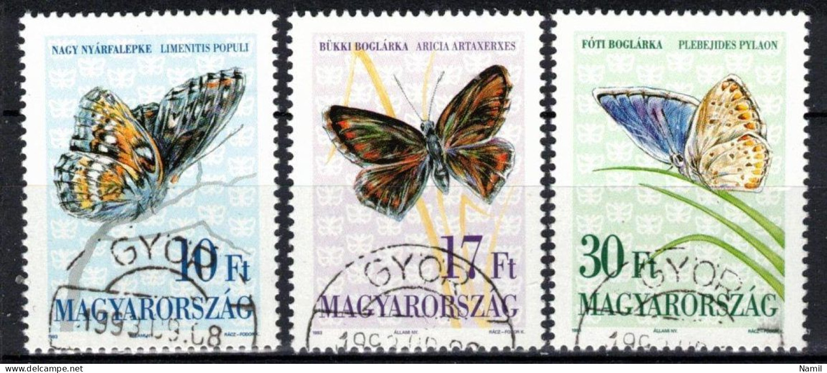 Hongrie 1993 Mi 4251-3 (Yv 3420-2), Obliteré, - Gebraucht