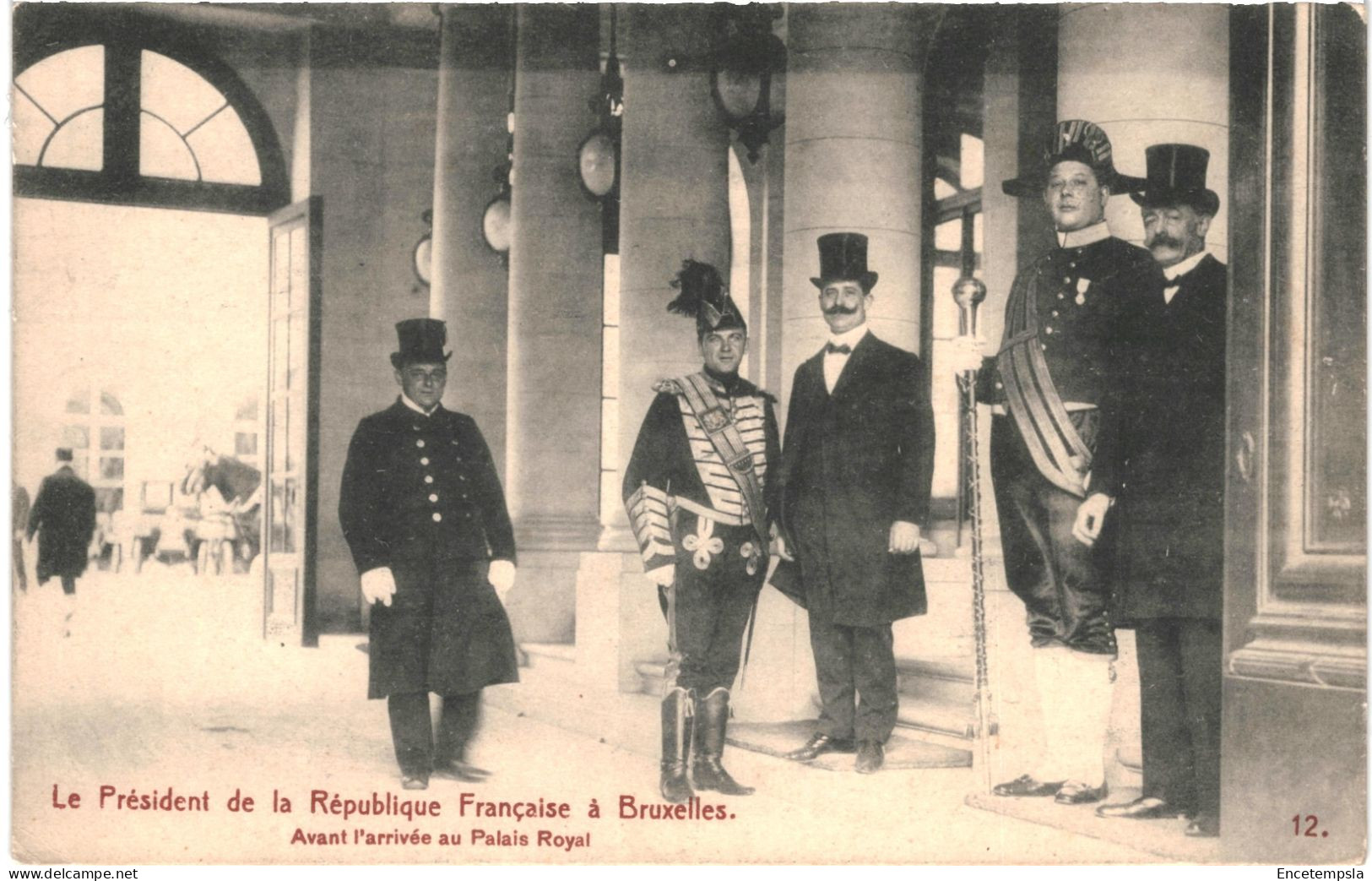 CPA Carte Postale Belgique Bruxelles Visite Du Président Français M. Fallières   Arrivée Au Palais Royal VM77756 - Fêtes, événements