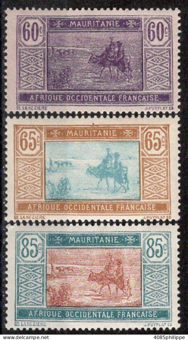 Mauritanie Timbres-poste N°47* à 49* Neufs Charnières TB Cote : 4€25 - Ungebraucht