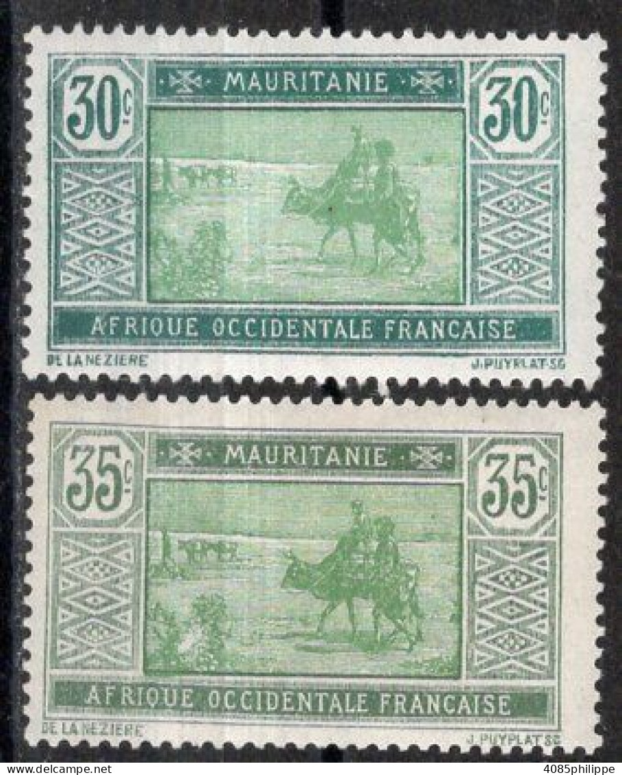 Mauritanie Timbres-poste N°57* & 57A* Neufs Charnières TB Cote : 3€50 - Neufs