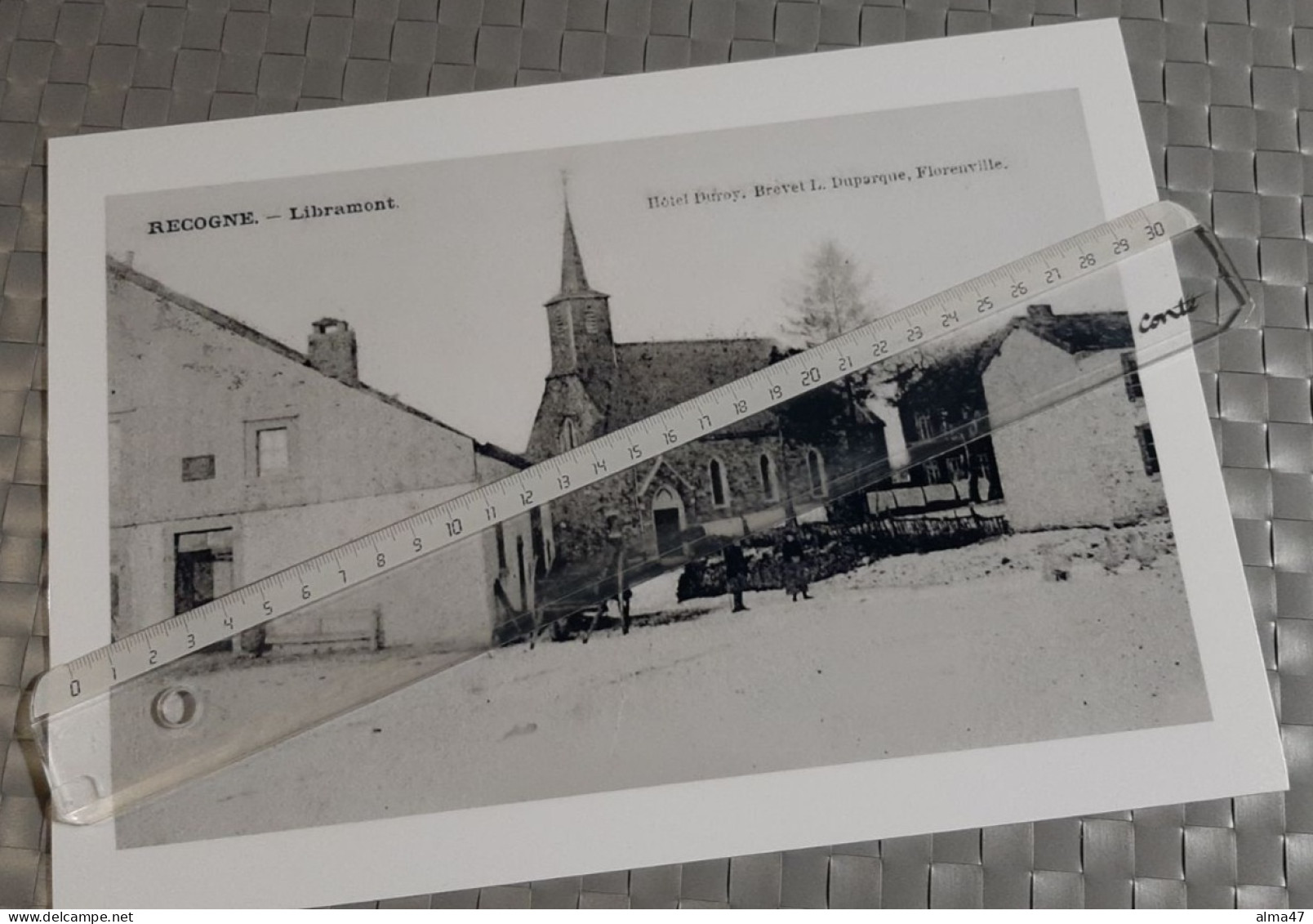 Recogne Libramont (Belgique) - Collection Expositions - Reproduction A4 Plastifiée (Quartier église) - Places
